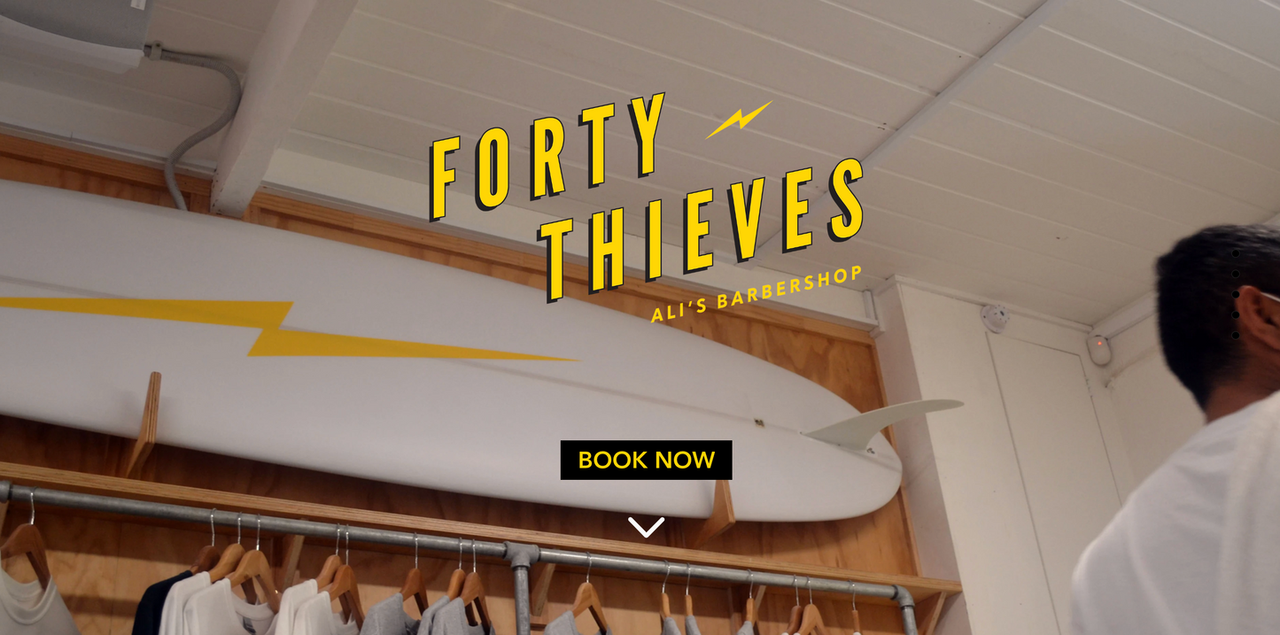FORTY THIEVES BARBERSHOP - POP UP & WALL BOARD