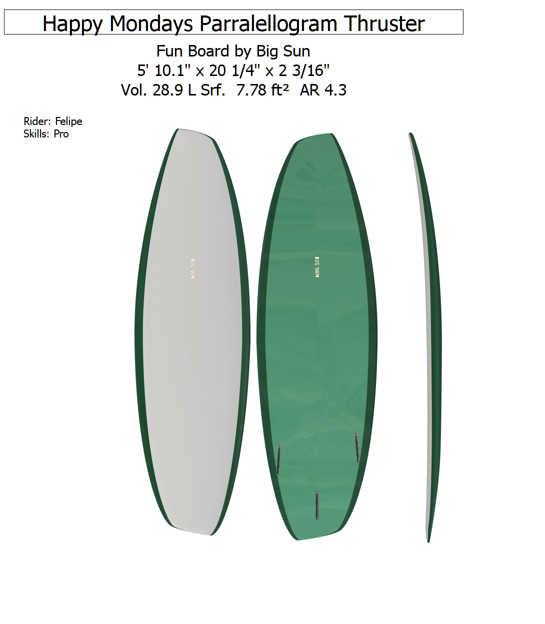 GOOFY ASYMM THRUSTER - 5'10 x 20'1/4 x 2'3/16 @29L - 2/25