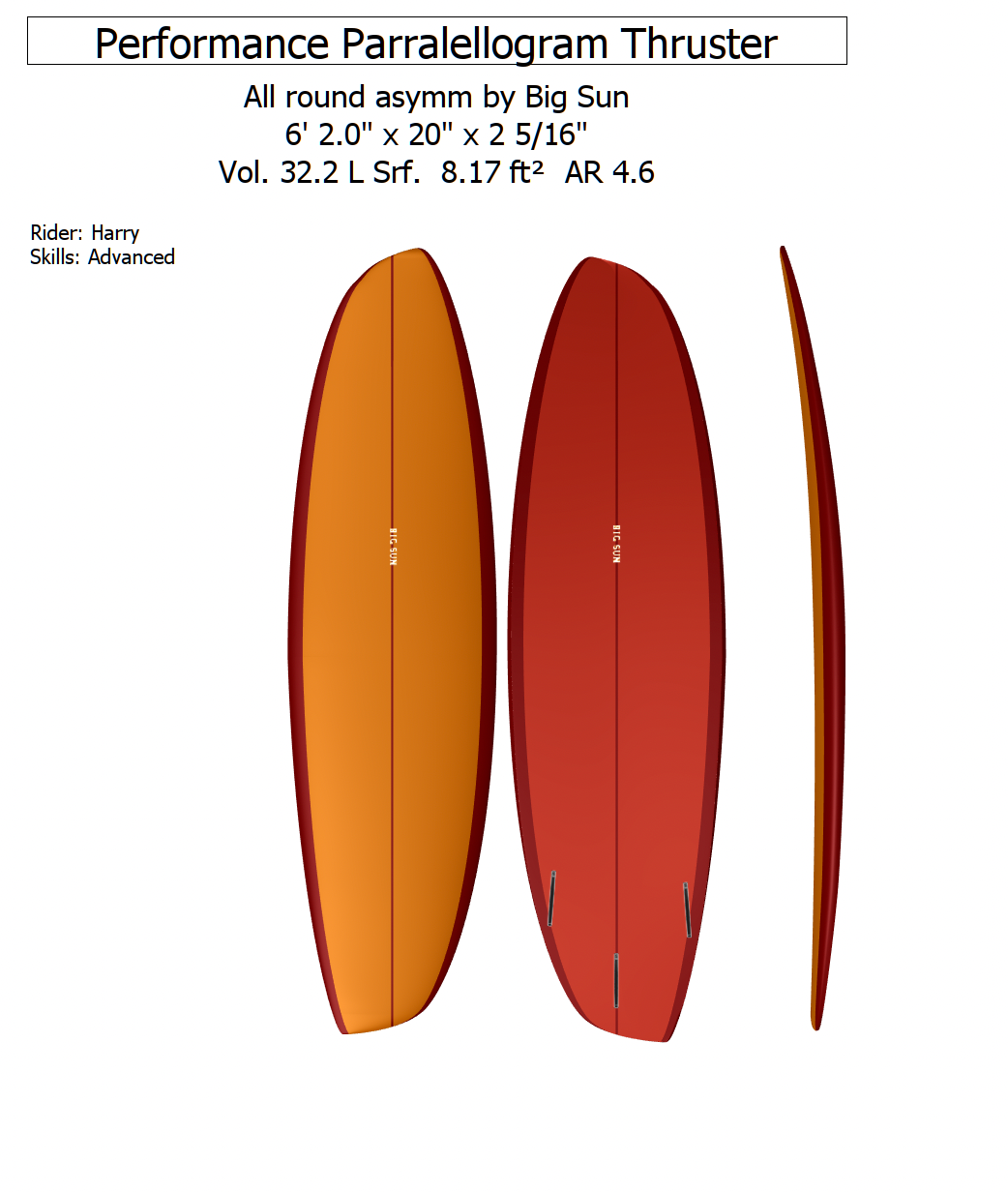 NATURAL ASYMM THRUSTER - 6'2 x 20' x 2'5/16 - 3/25