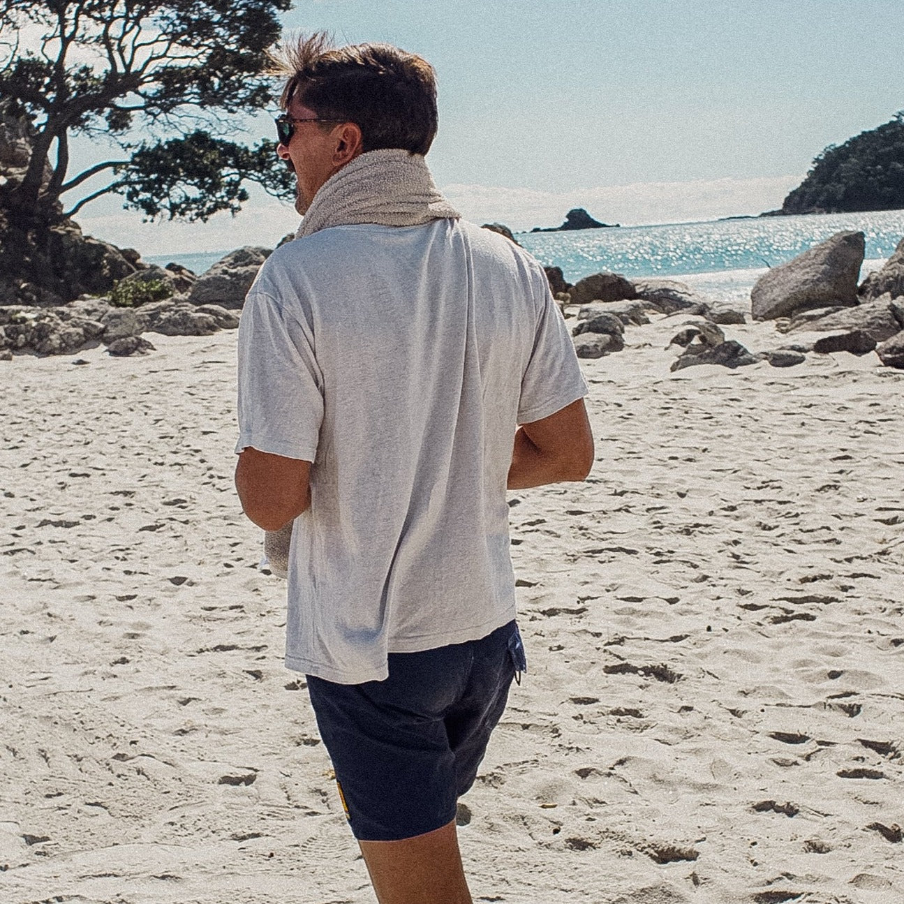 BIG SUN HEMP TEE - WHITE