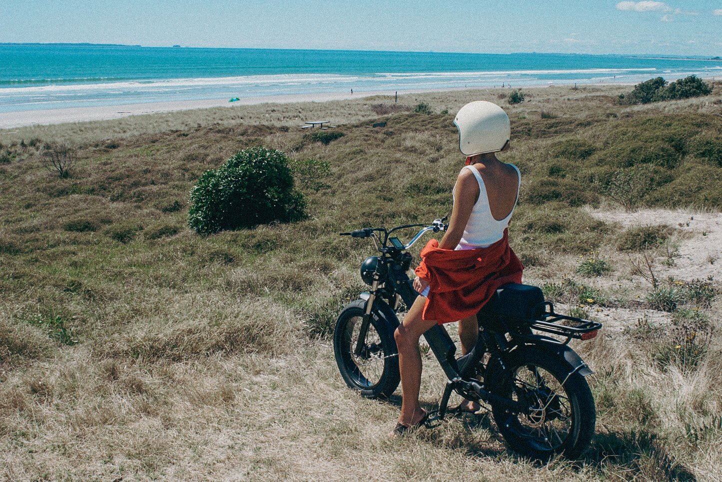 BIG SUN CORD SHIRT - CORAL RED