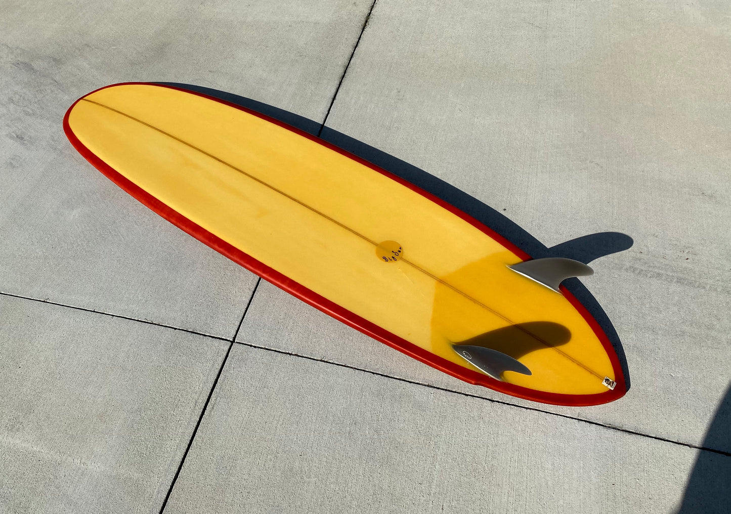 Used 7'2 Twin Pin Midlength - with Glass in 80's Twins