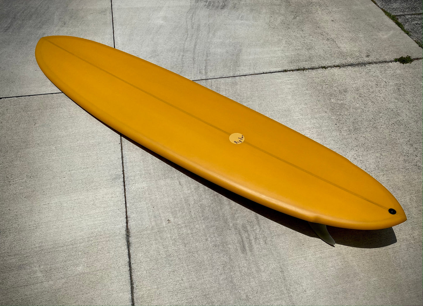 7'8 Twin Pin Midlength - Canary Yellow with Glass in 80's Twins