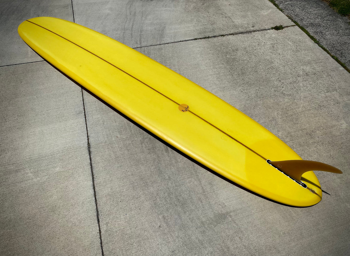 Big Sun Involvement Era Log - 9'7 Pin Tail in Ripe Yellow