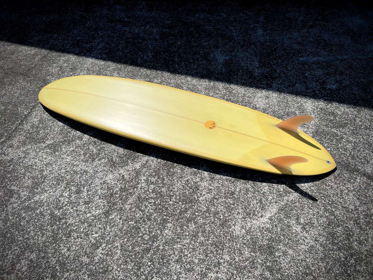 7'2 Twin Pin Midlength | Pineapple Lump Yellow | Glass in 80's Twins