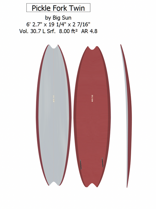 PICKLE FORK TWIN - 6'2 x 19'1/4 x 2'7/16 - 12/25 - Electric Blue