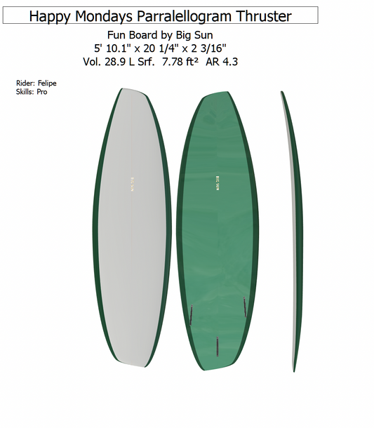 GOOFY ASYMM THRUSTER - 5'10 x 20'1/4 x 2'3/16 @29L - 2/25