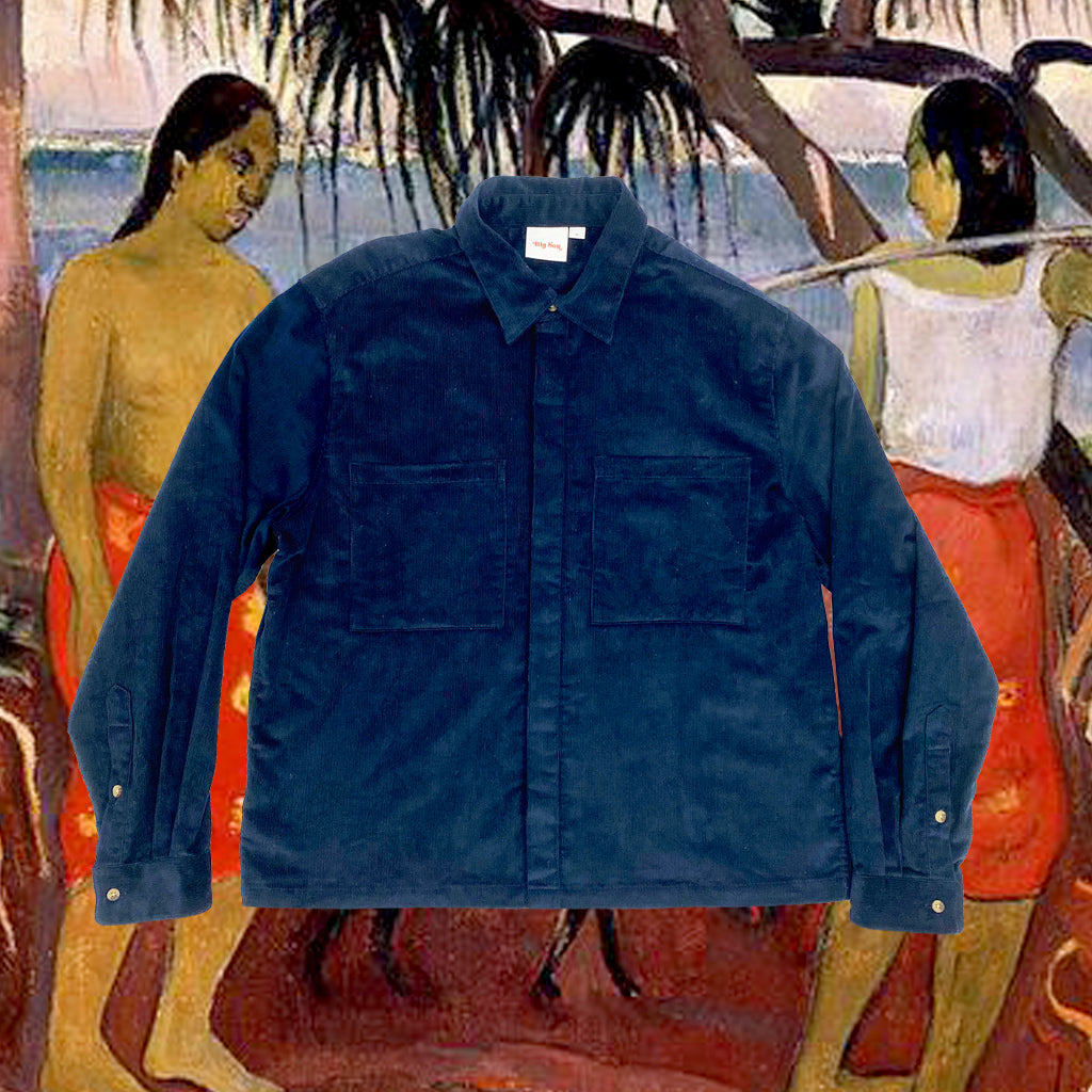 BIG SUN CORD SHIRT - NAVY