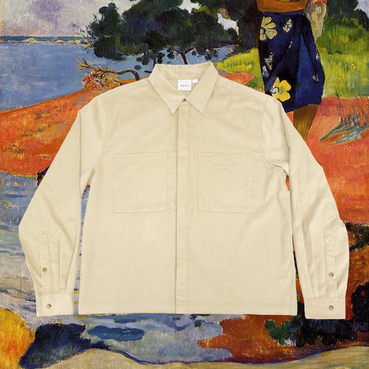 BIG SUN CORD SHIRT - IVORY