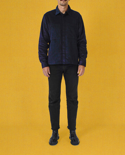 BIG SUN CORD SHIRT - NAVY