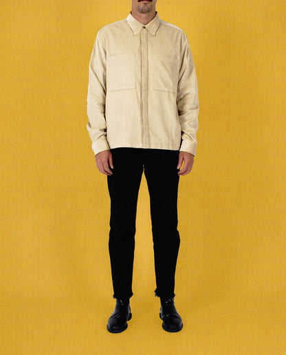 BIG SUN CORD SHIRT - IVORY