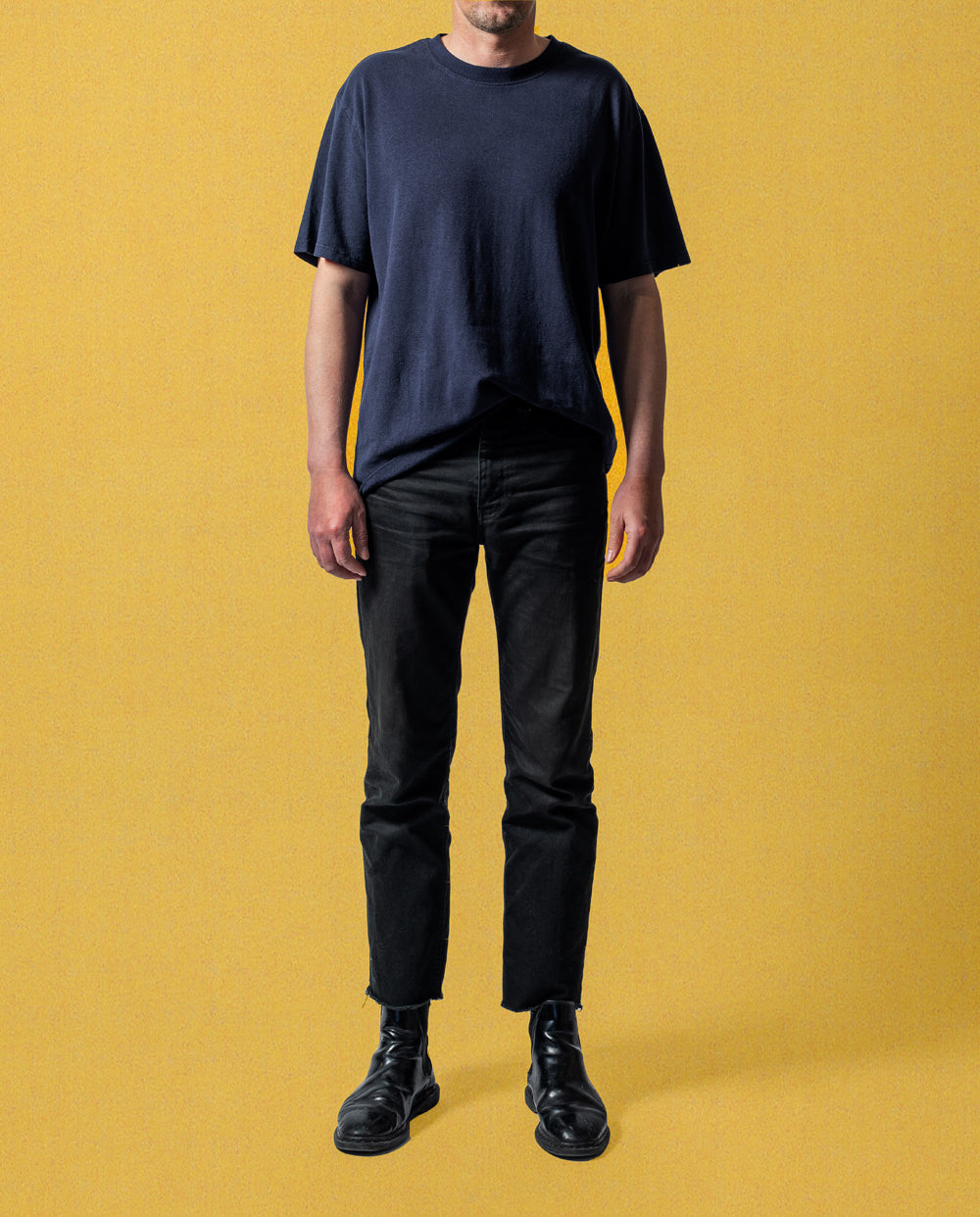 BIG SUN HEMP TEE - NAVY
