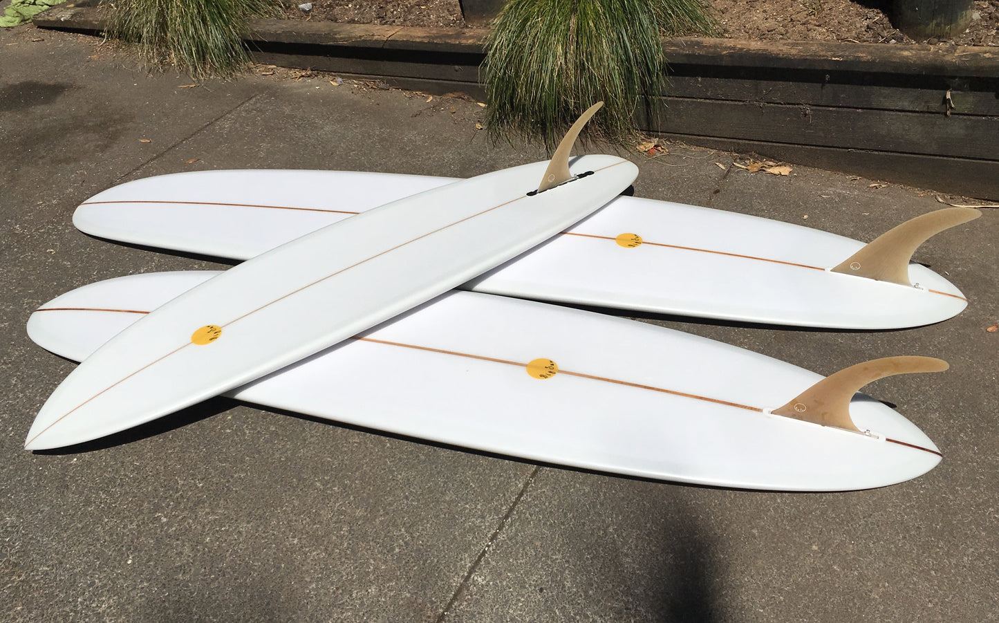 6'4 Clear with White Pin-Line Cutlap