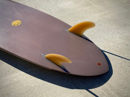 Used 7'8 Twin Pin Midlength - Two Tone with Glass in 80's Twins
