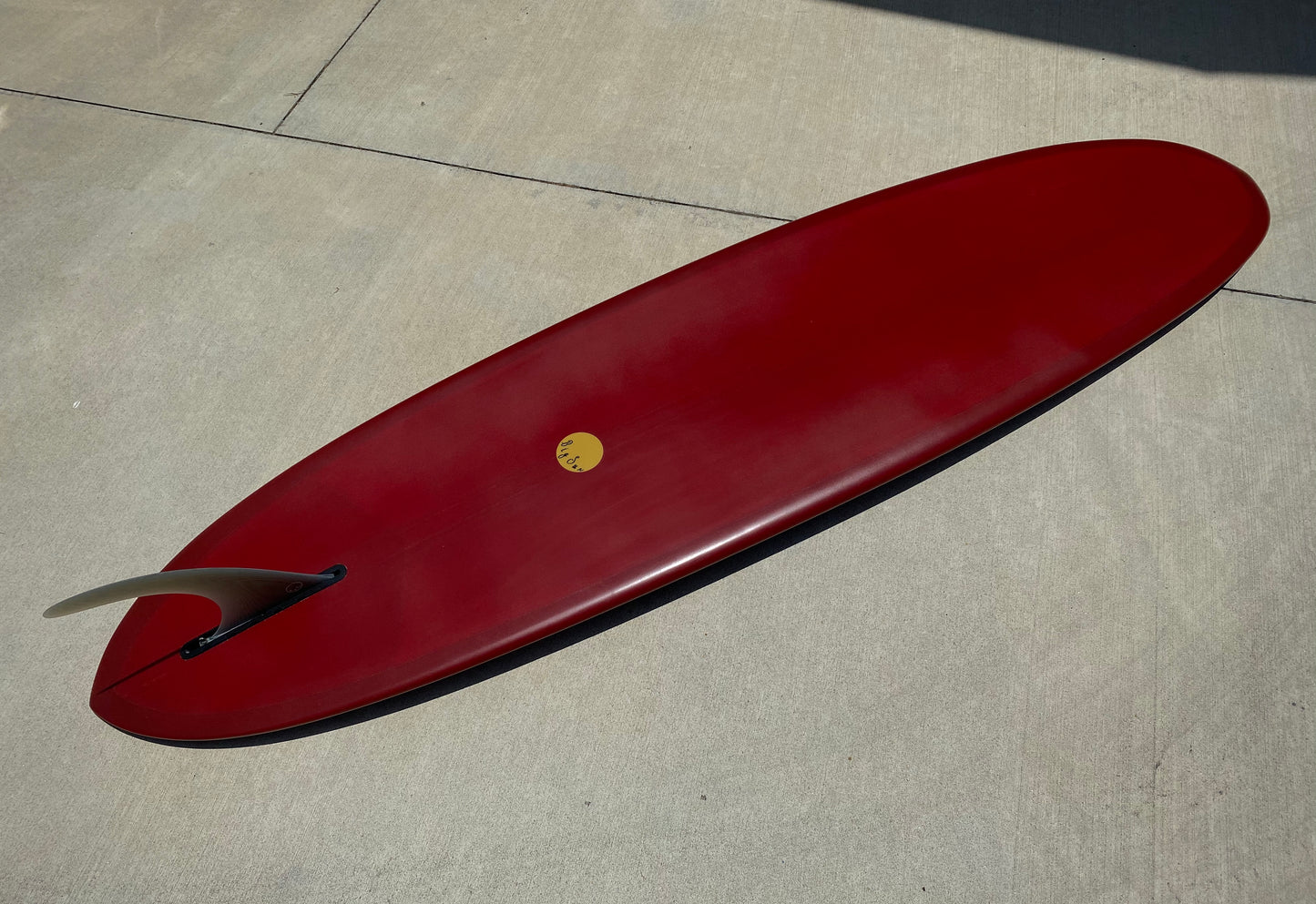 Double Ender Down Rail Midlength - 7'8 Maroon Pigment and 10' inch Rake