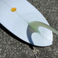Double Ender Down Rail Midlength - 7'2 White Pigment and Glassed in 10' inch Rake